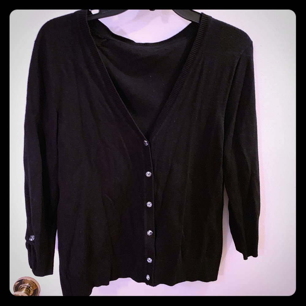 Black cardigan